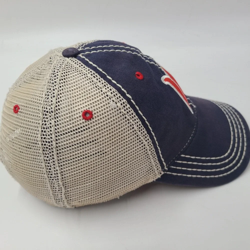 Breckenridge Hat Adjustable Trucker Mesh Blue Beige Red Colorado Breck Ski Men